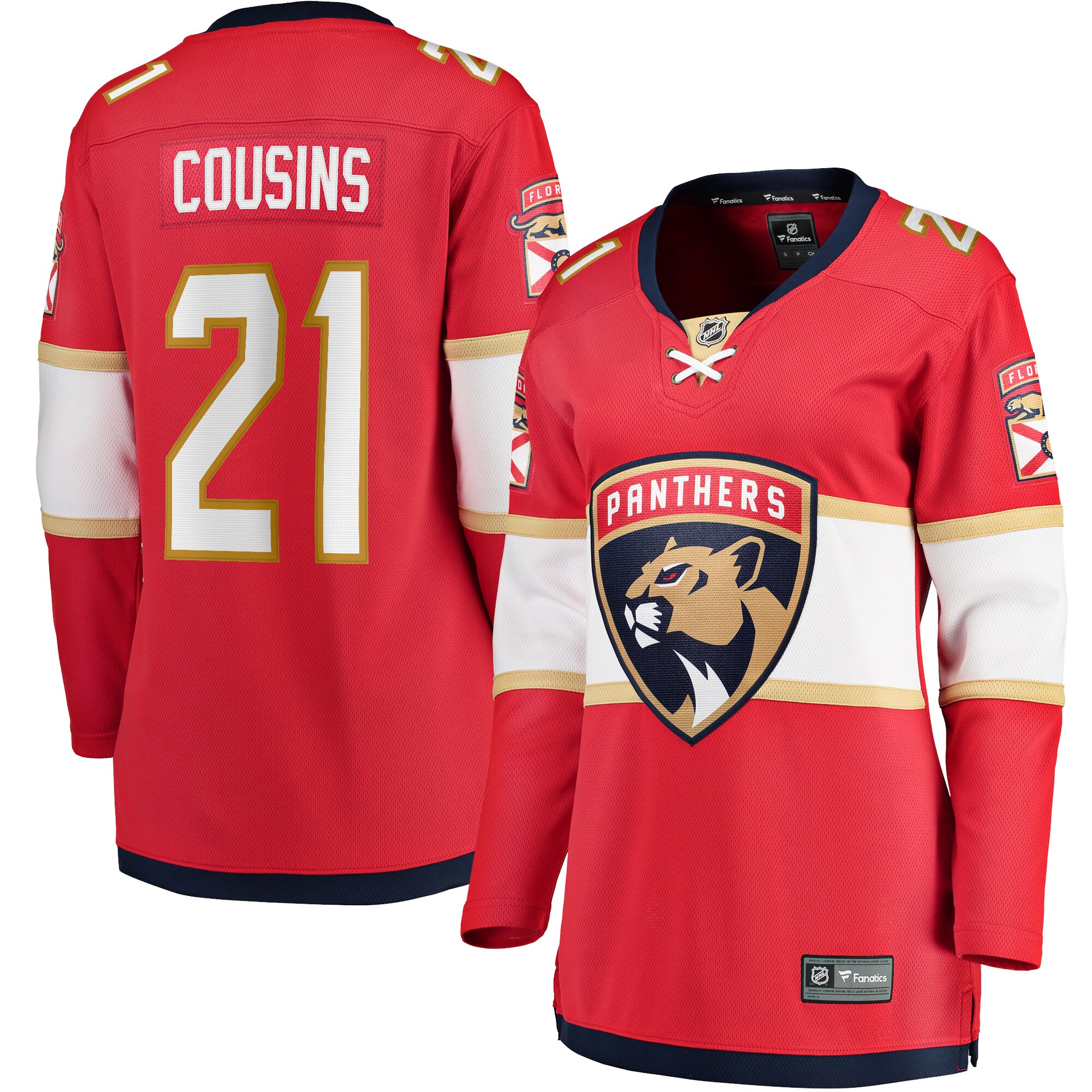 Nick Cousins Florida Panthers Fanatics Women’s Home Breakaway   Jersey – Red