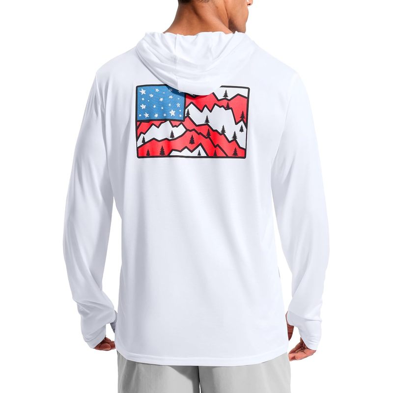 Men's UPF 50+ Sun Protection Hoodie Lightweight Long Sleeve