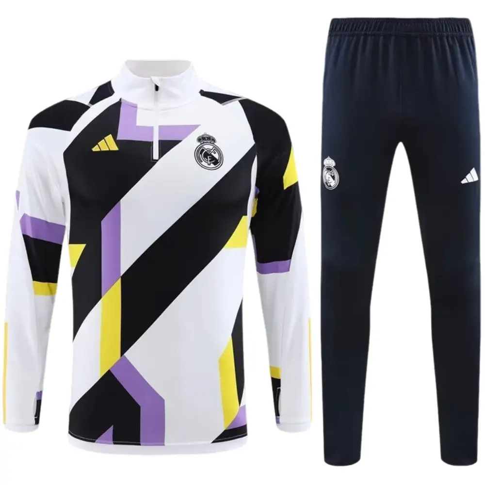 2023/2024 Real Madrid half-pull training uniform camouflage color suit 1:1 Thai quality suit