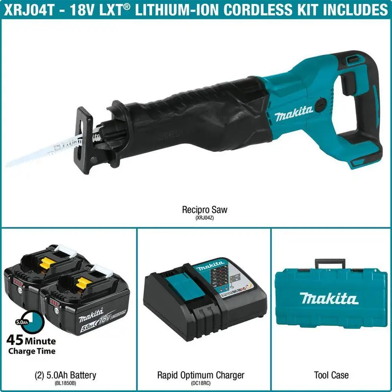18V 5.0Ah LXT Cordless Reciprocating Saw Kit - XRJ04T