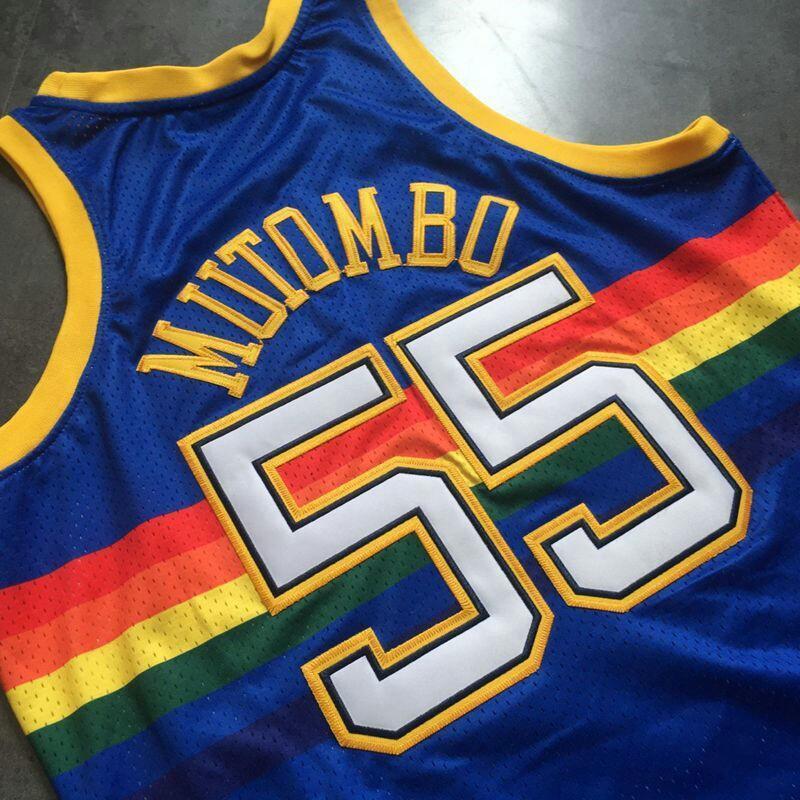 Dikembe Mutombo Denver Nuggets Throwback Jersey