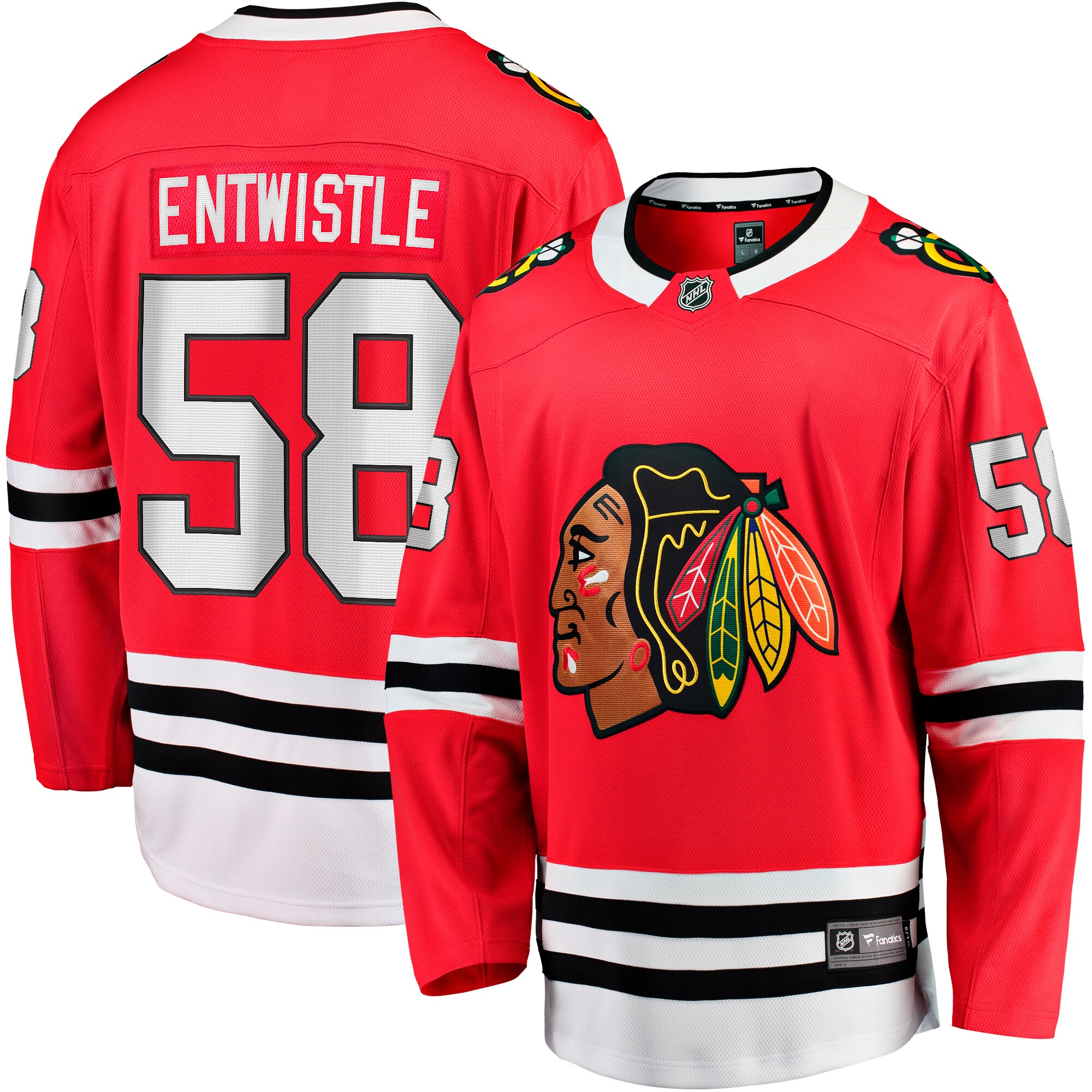 MacKenzie Entwistle Chicago Blackhawks Fanatics Home Breakaway   Jersey – Red