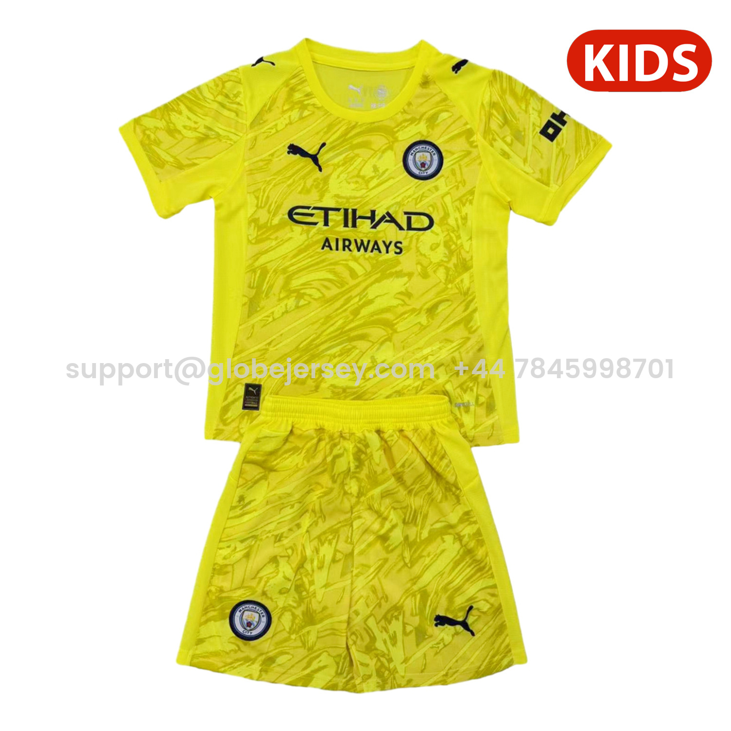 Manchester City 25-26 Yellow Goalkeeper Kids Kit
