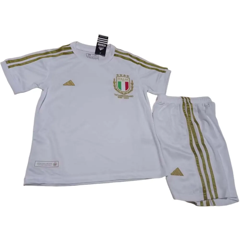 2023 Italy 125th Anniversary White Soccer Shirt Kids Size