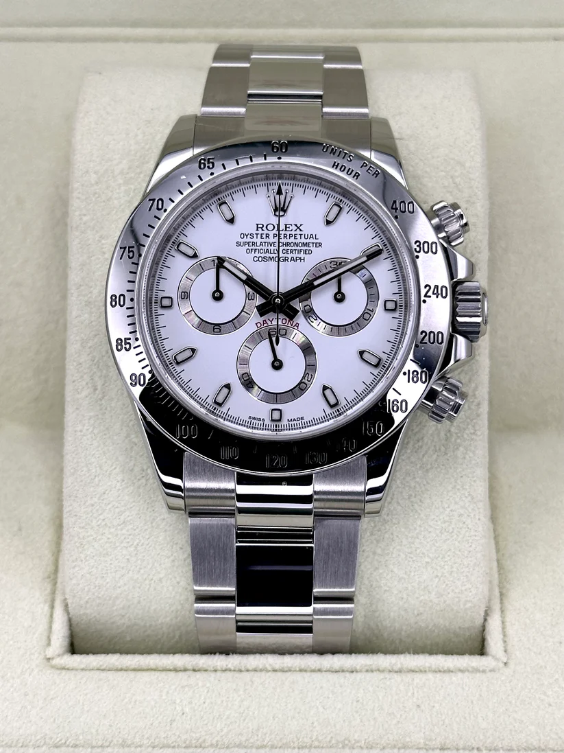 【Super Clone】Rolex Daytona 116520 White Dial Stainless steel Mens Watch