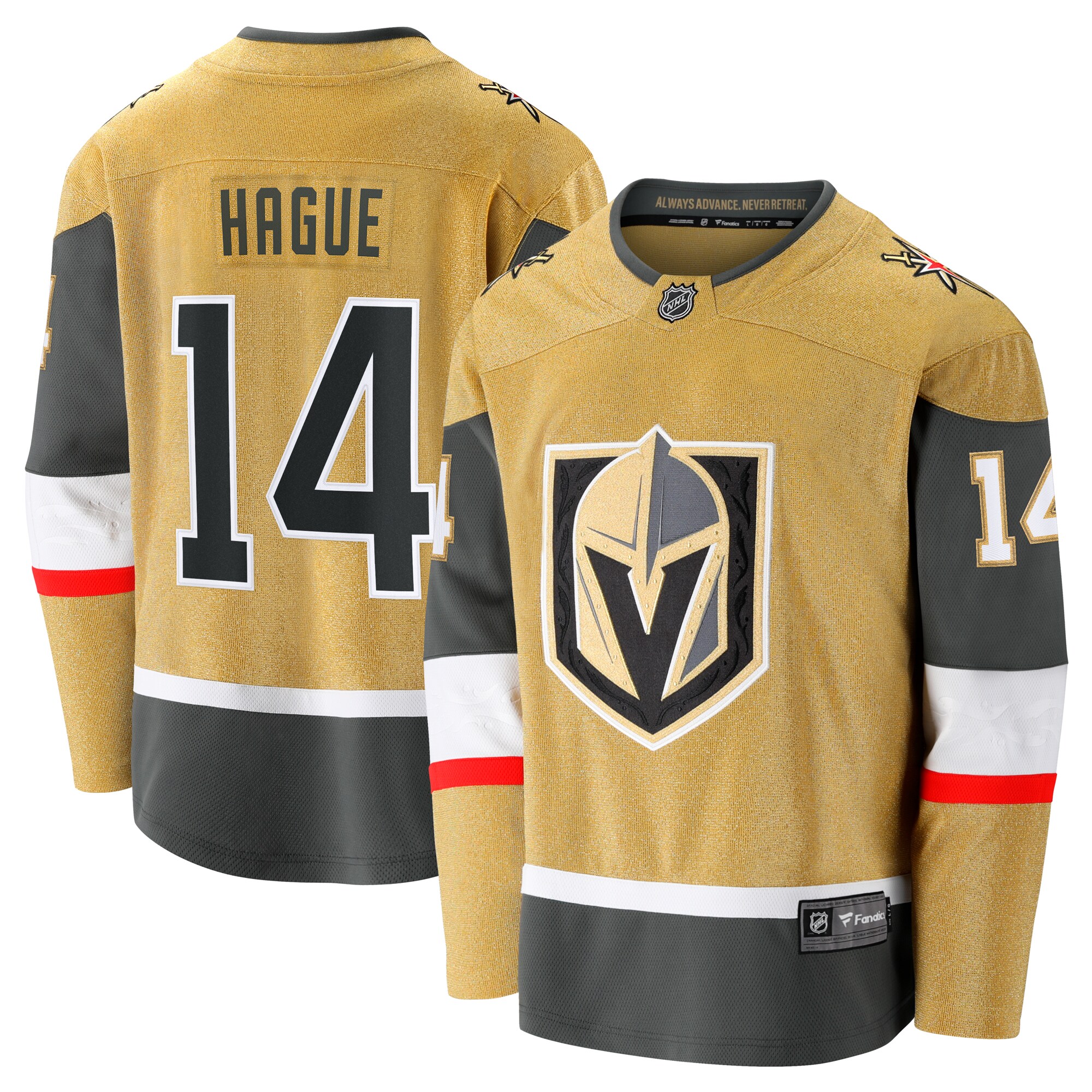 Nicolas Hague Vegas Golden Knights Fanatics Home Premier Breakaway   Jersey – Gold