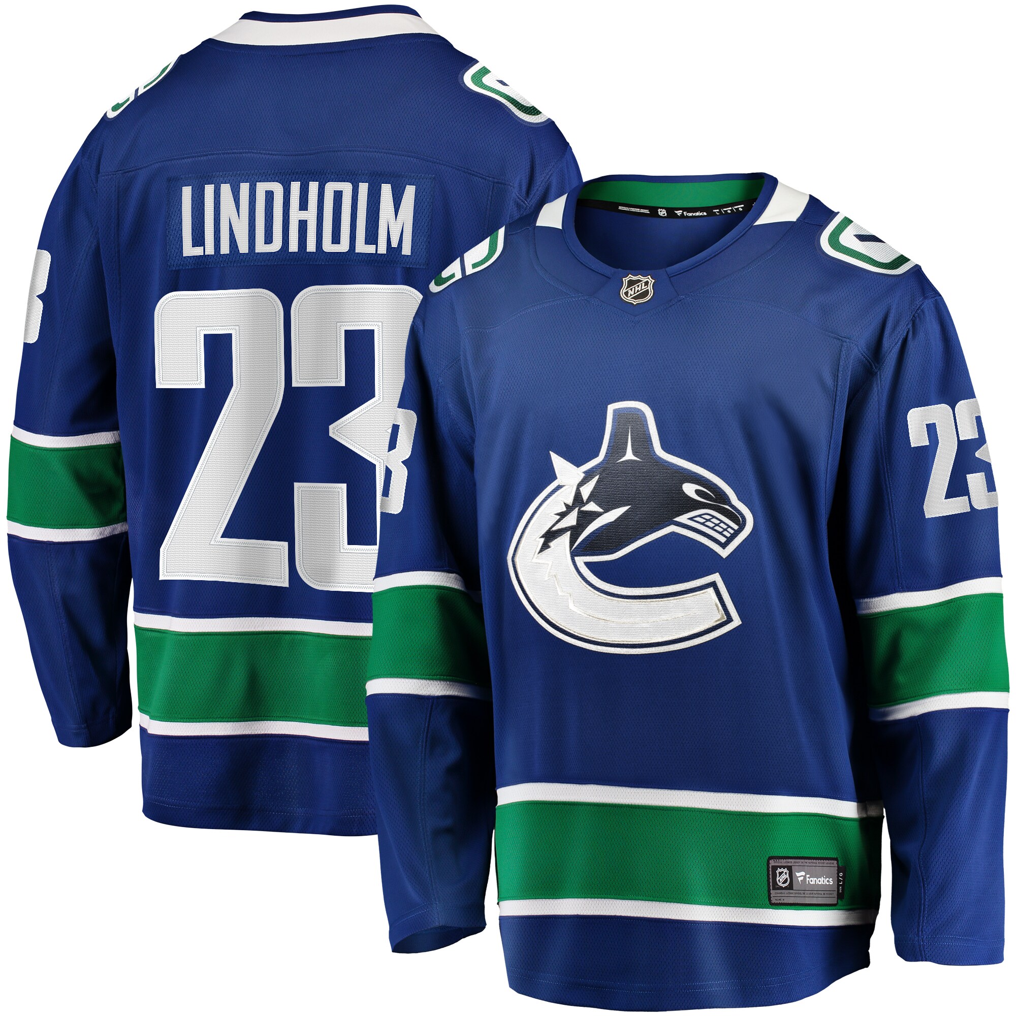 Elias Lindholm Vancouver Canucks Fanatics Home Premier Breakaway   Jersey – Blue