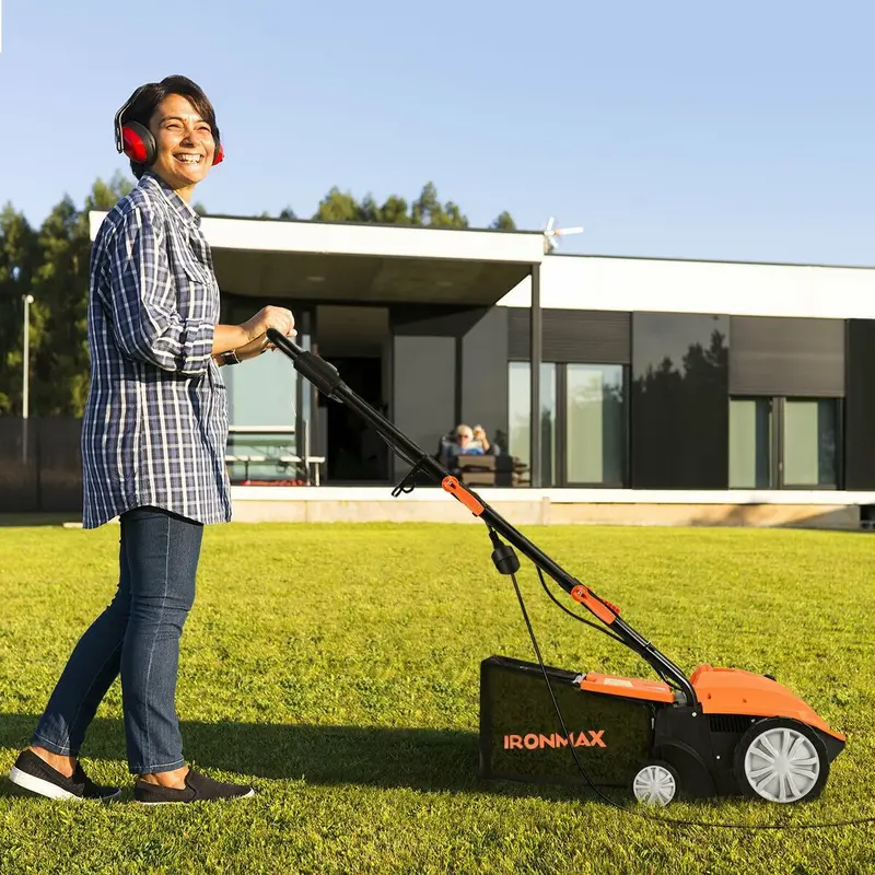 2-in-1 Electric Lawn Dethatcher & Weeder – 12-Amp. 3-Depth Adjustable Tool