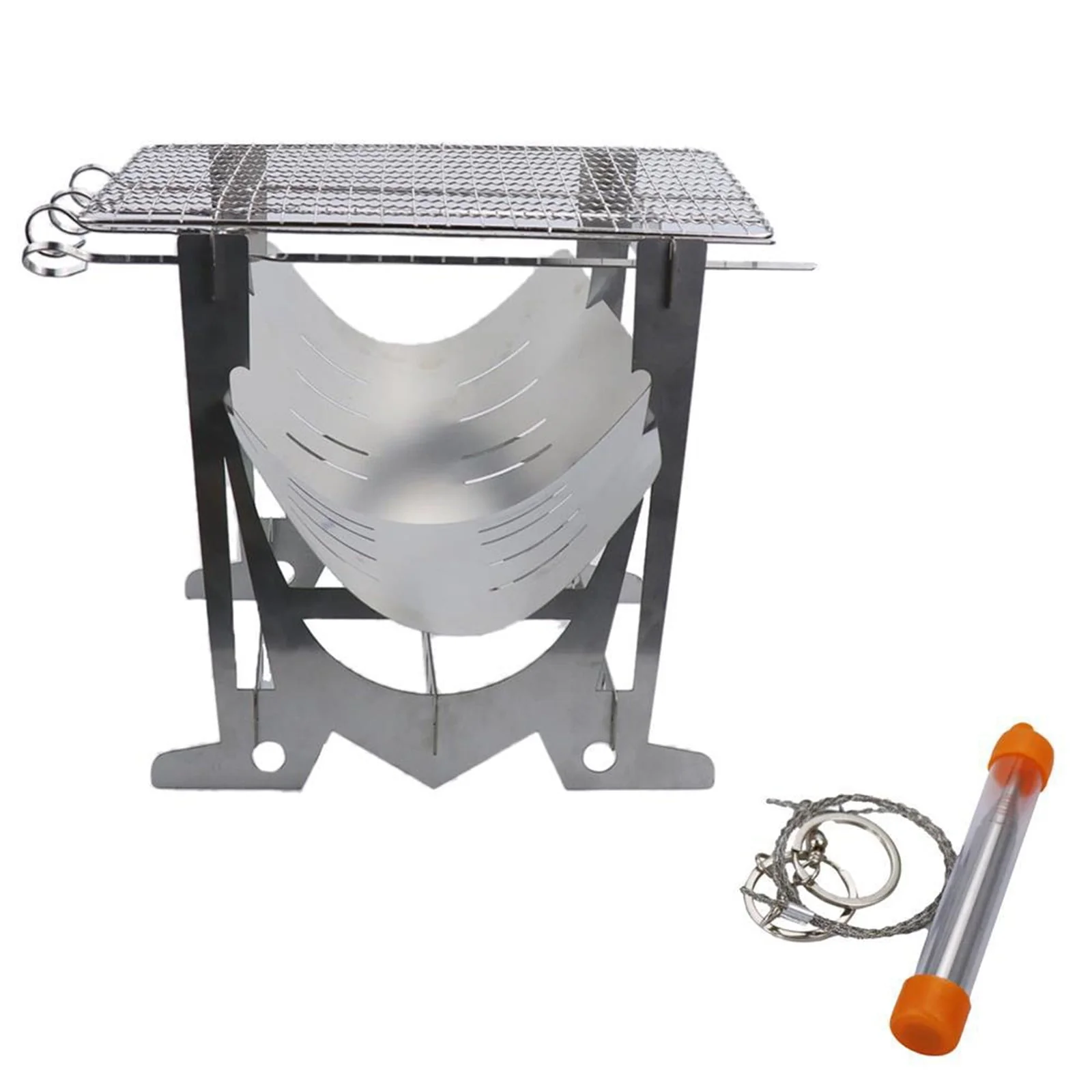 WHLBF Folding Portable Barbecue Charcoal Grill, Barbecue Desk Tabletop Outdoor Stainless Steel Smoker BBQ for Outdoor Cooking Camping Picnics Beach Feature: