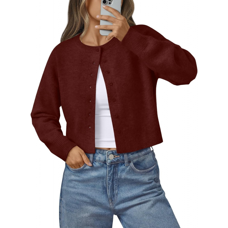 Women's Lightweight Cardigan Cropped Knit Fall Cute Sweaters 2026