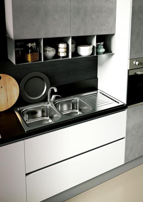 GLEM GAS - Lavello lineare GL186IXS 1 vasche-Inox