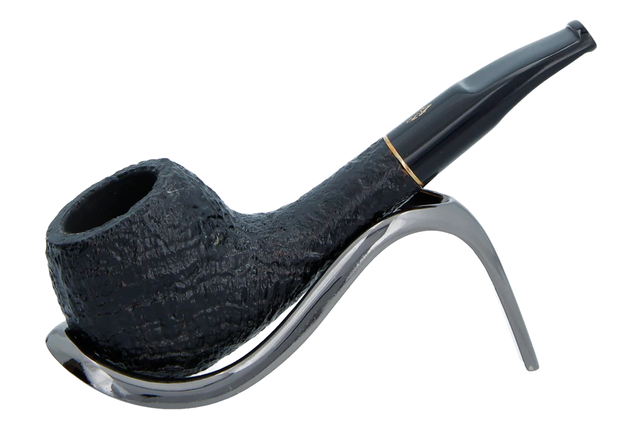 Savinelli Lollo Black (Nera) Sandblast 01 - 6mm Briar Pipe