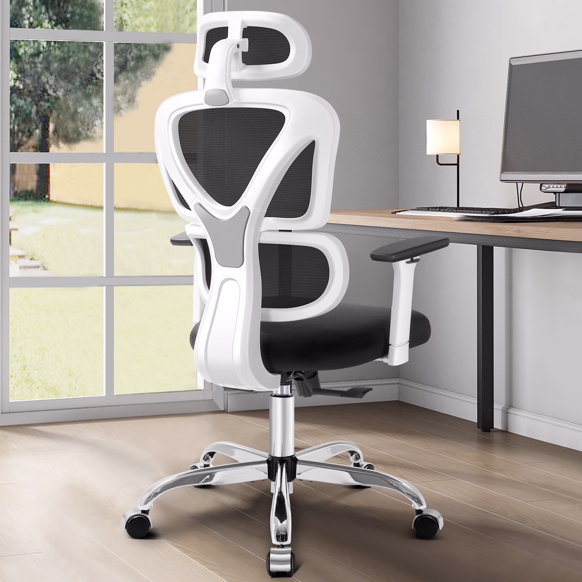 COOLHUT Ergonomic Office Chair, High Back Adjustable Computer Desk Chair with Lumbar Support, 500lb, Black