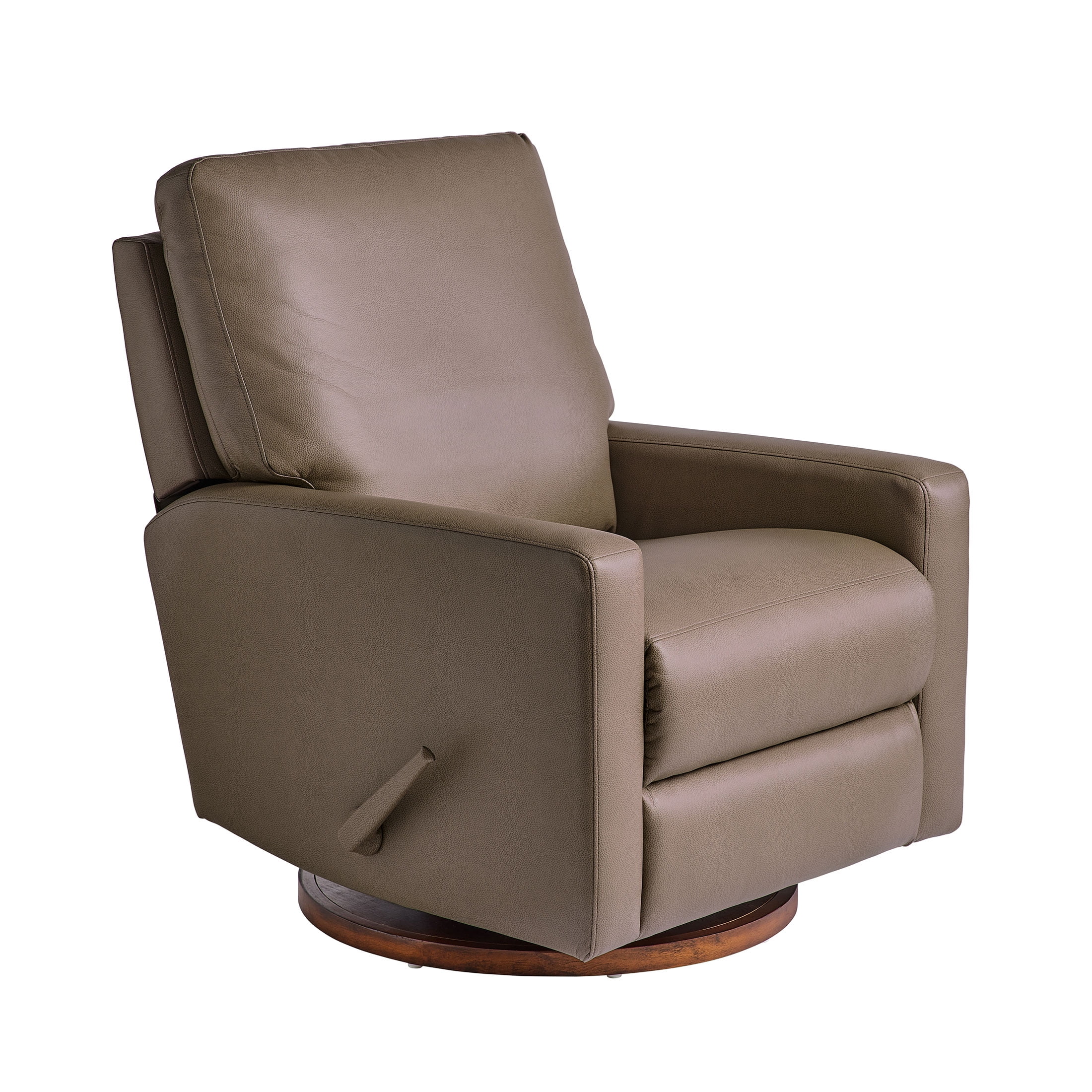 Better Homes & Gardens Modern Farmhouse Glider Recliner, Taupe Faux Leather
