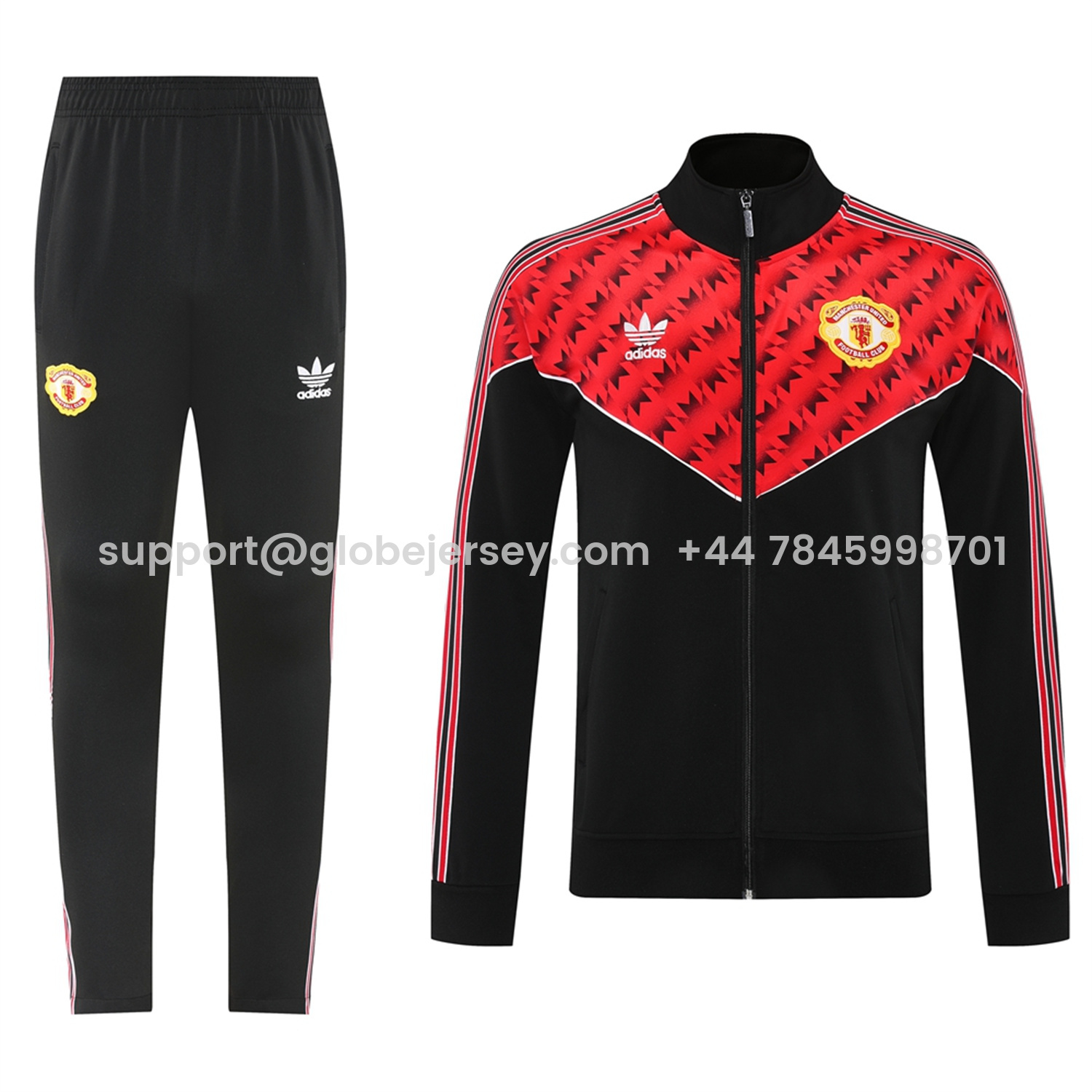 Manchester United 25-26 Bring Back 1991 Jacket Training Tracksuit - Black and Red