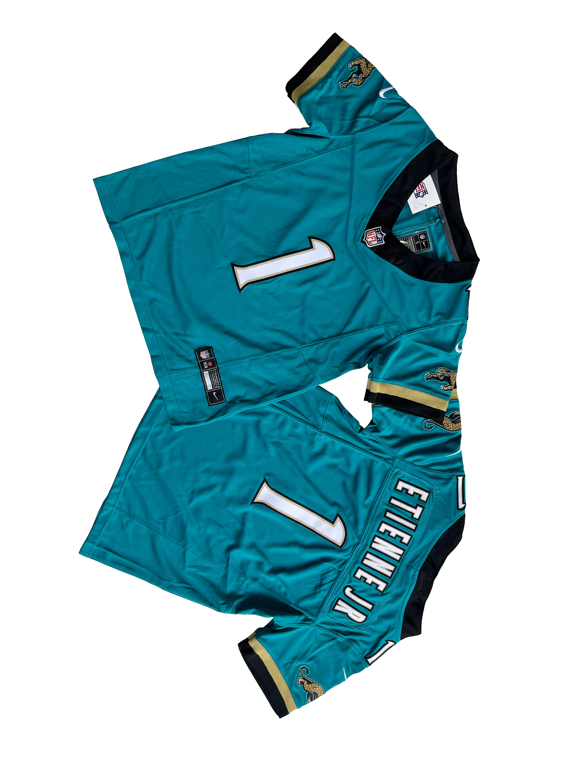 Youth Jacksonville Jaguars Travis Etienne Teal Prowler Throwback Vapor F.U.S.E