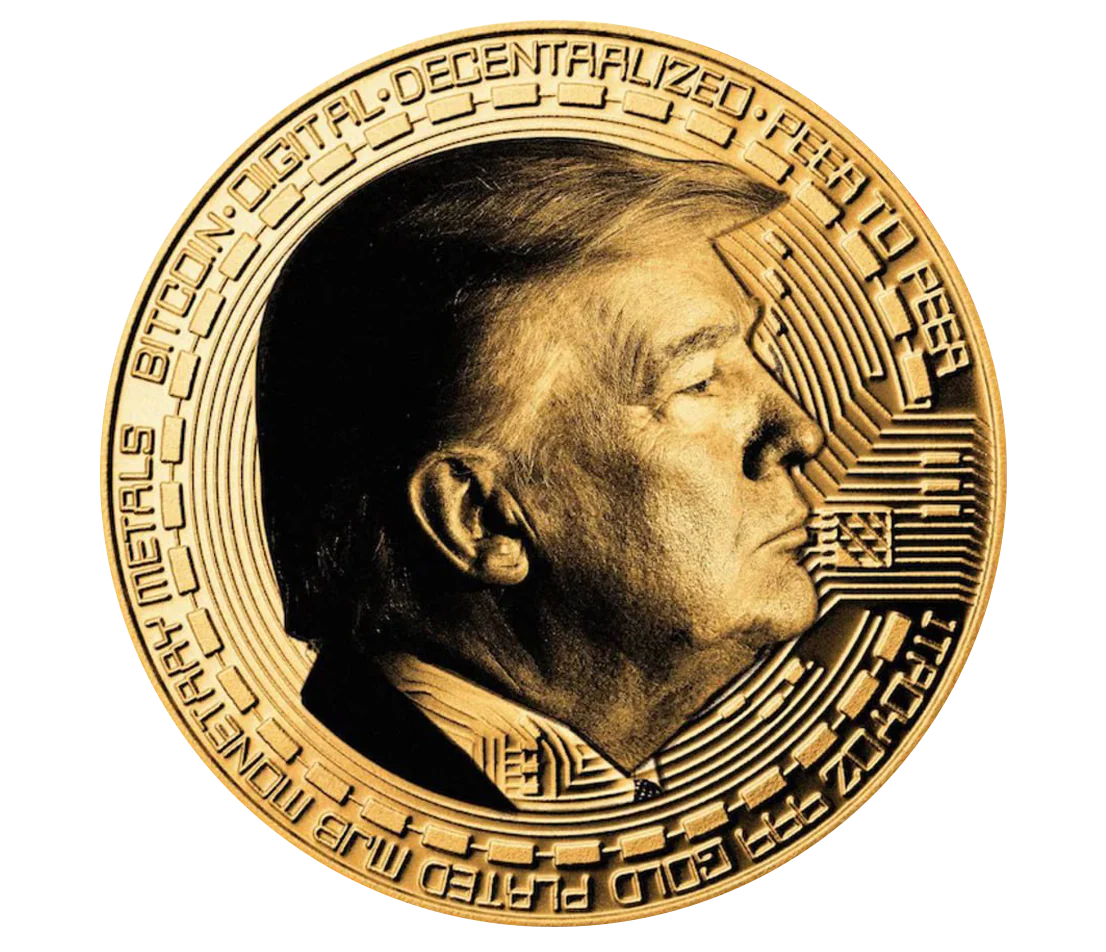 TRUMP FIRST EDITION GOLD BITCOIN COIN 2025