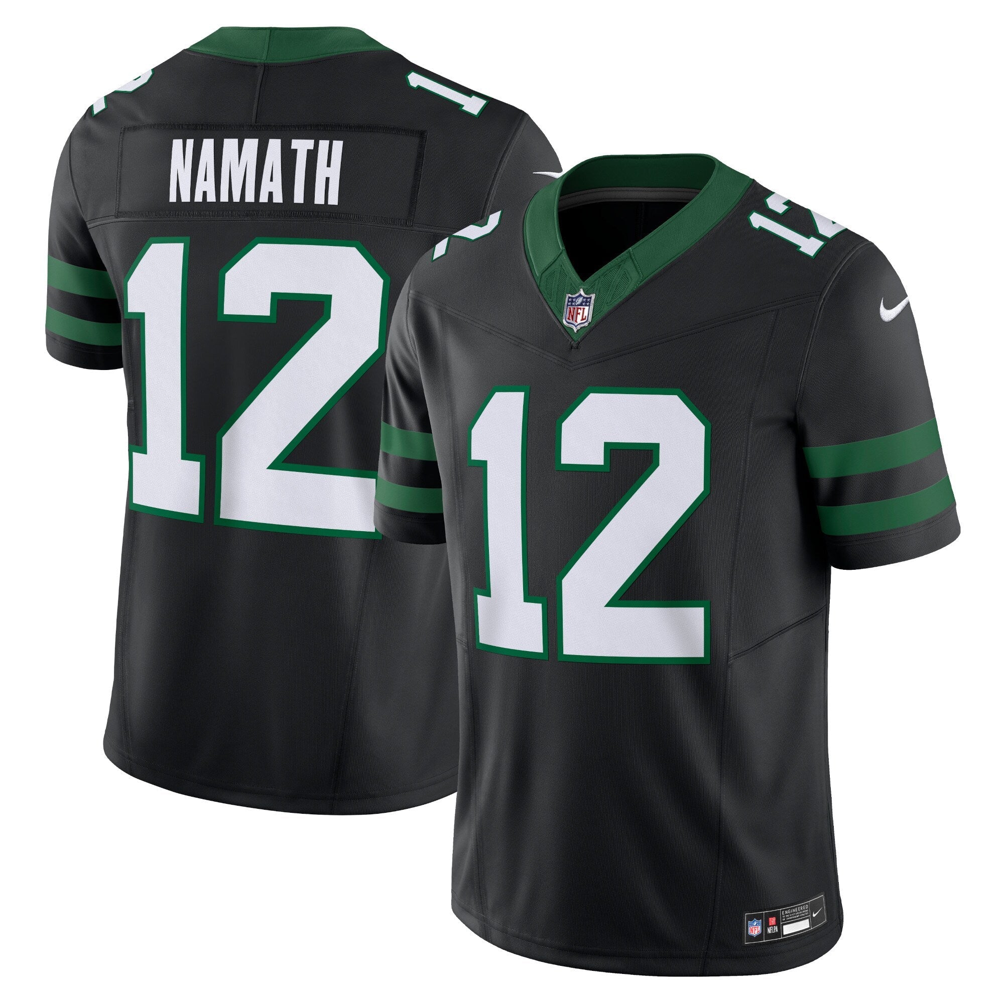 Joe Namath New York Jets Nike Alternate Vapor F.U.S.E. Limited Jersey  - Legacy Black