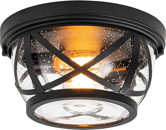 MELLOWWLITE Flush Mount Ceiling Light Fixture Black