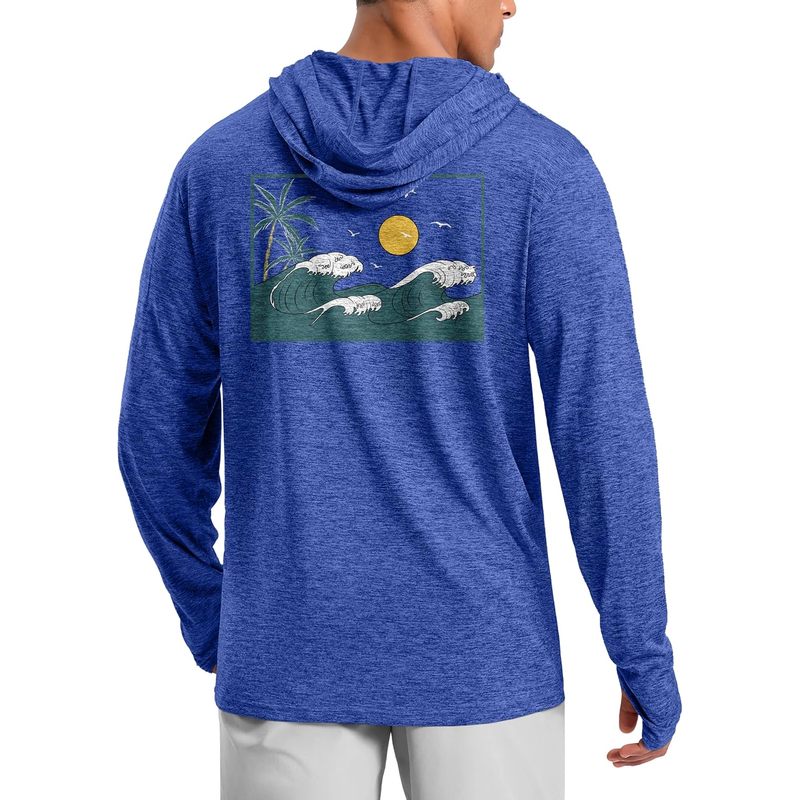 Men's UPF 50+ Sun Protection Hoodie Lightweight Long Sleeve