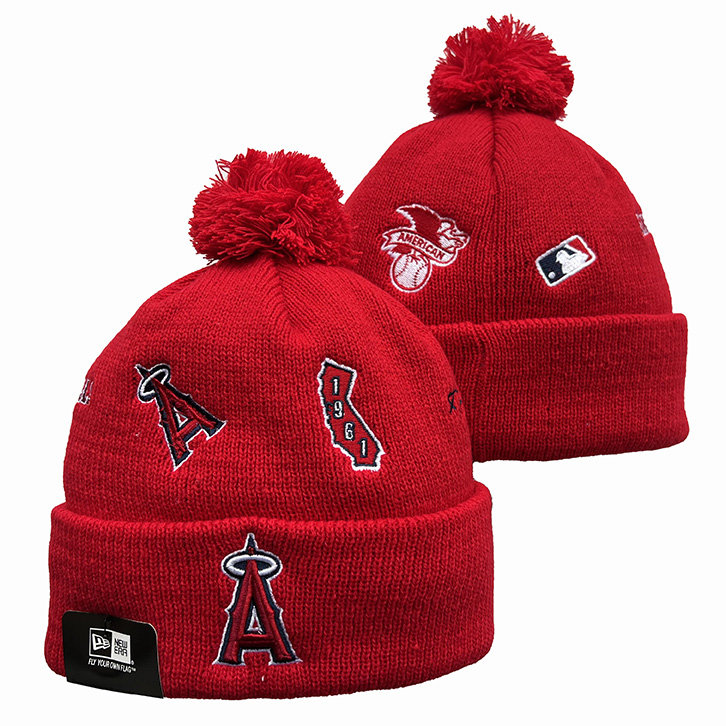 Los Angeles Angels New Era Cuffed Knit Hat with Pom