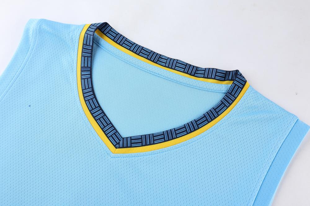 Grizzlies basketball jersey light blue suit（Customizable name and number）
