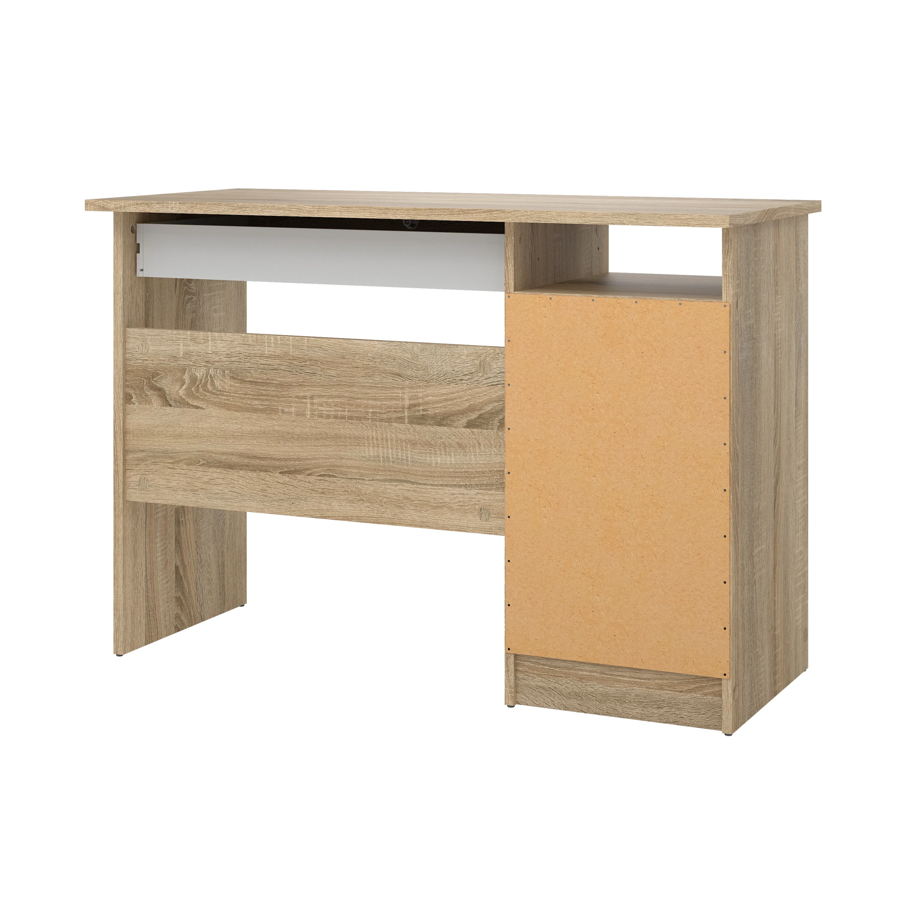 Tvilum Walden 5 Drawer Desk with 1 Locking Drawer for Adults, Oak Finish