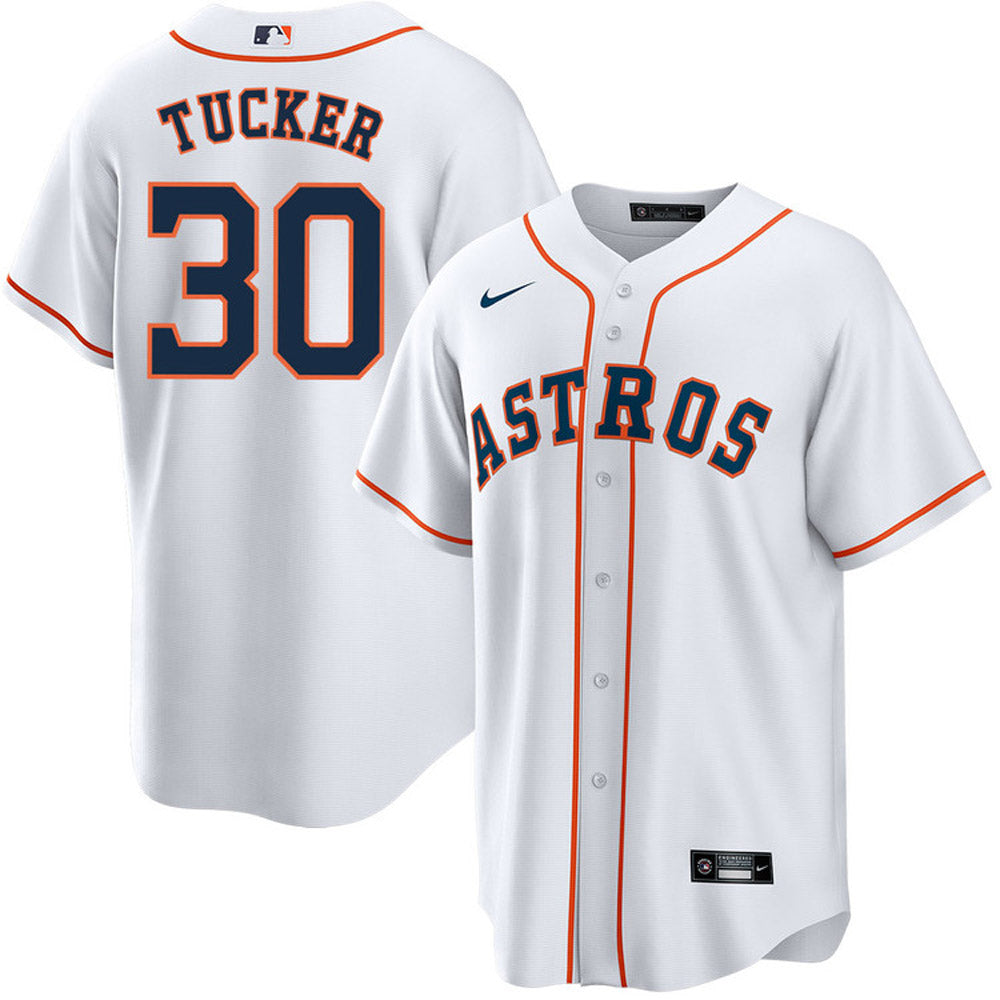 Men's Houston Astros Kyle Tucker Cool Base Replica Home Jersey - White