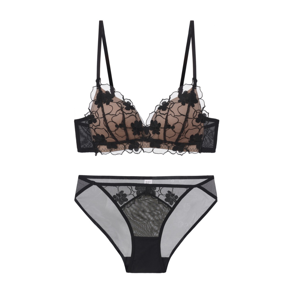 Gather underwear France style Bra a set for women