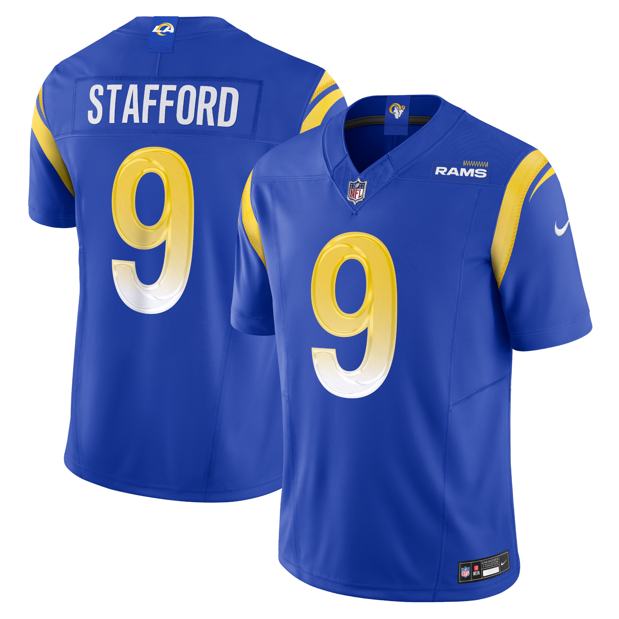 Los Angeles Rams 9# Matthew Stafford Nike Vapor F.U.S.E. Limited Jersey