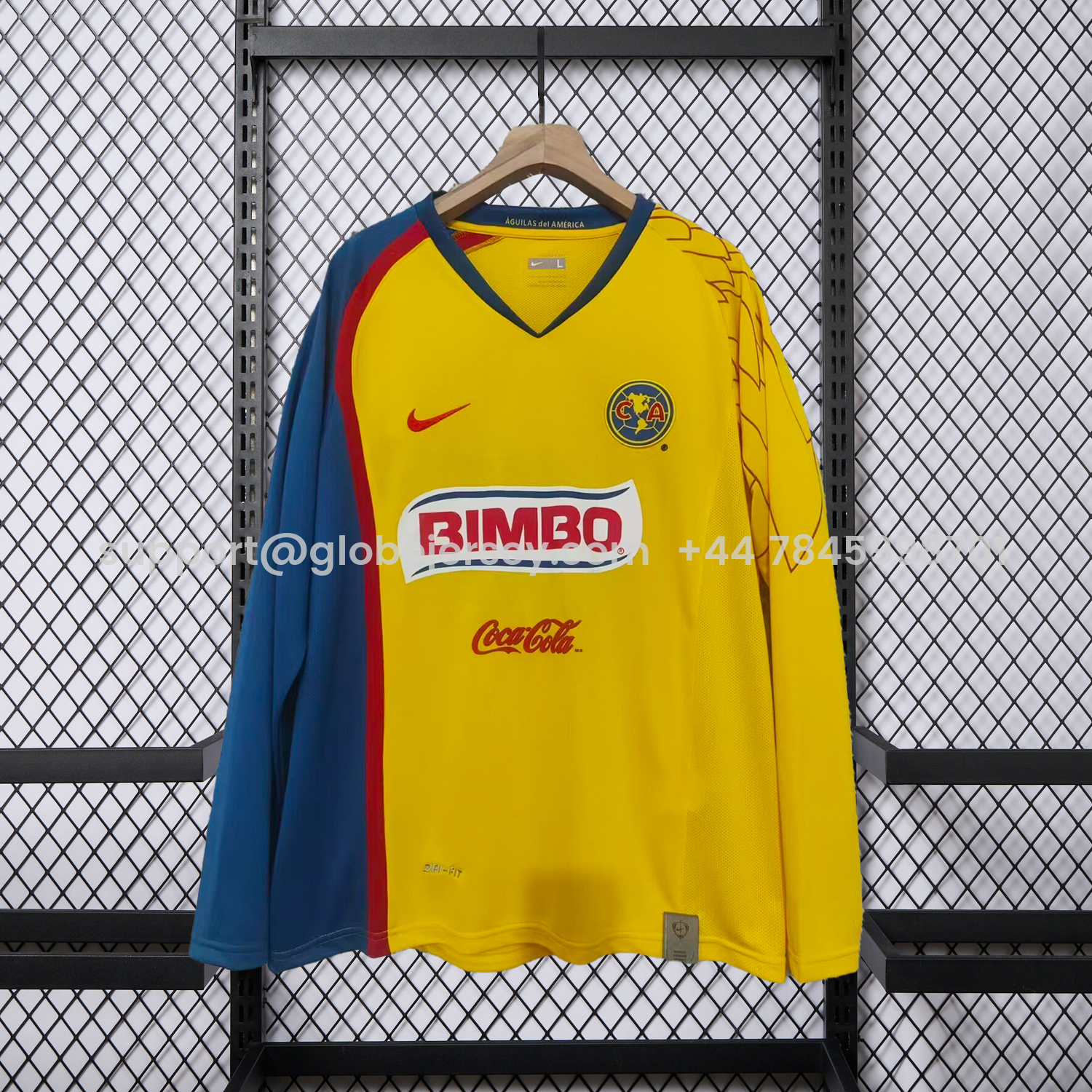 Retro Club América 2007-08 Home Long Sleeves Jersey