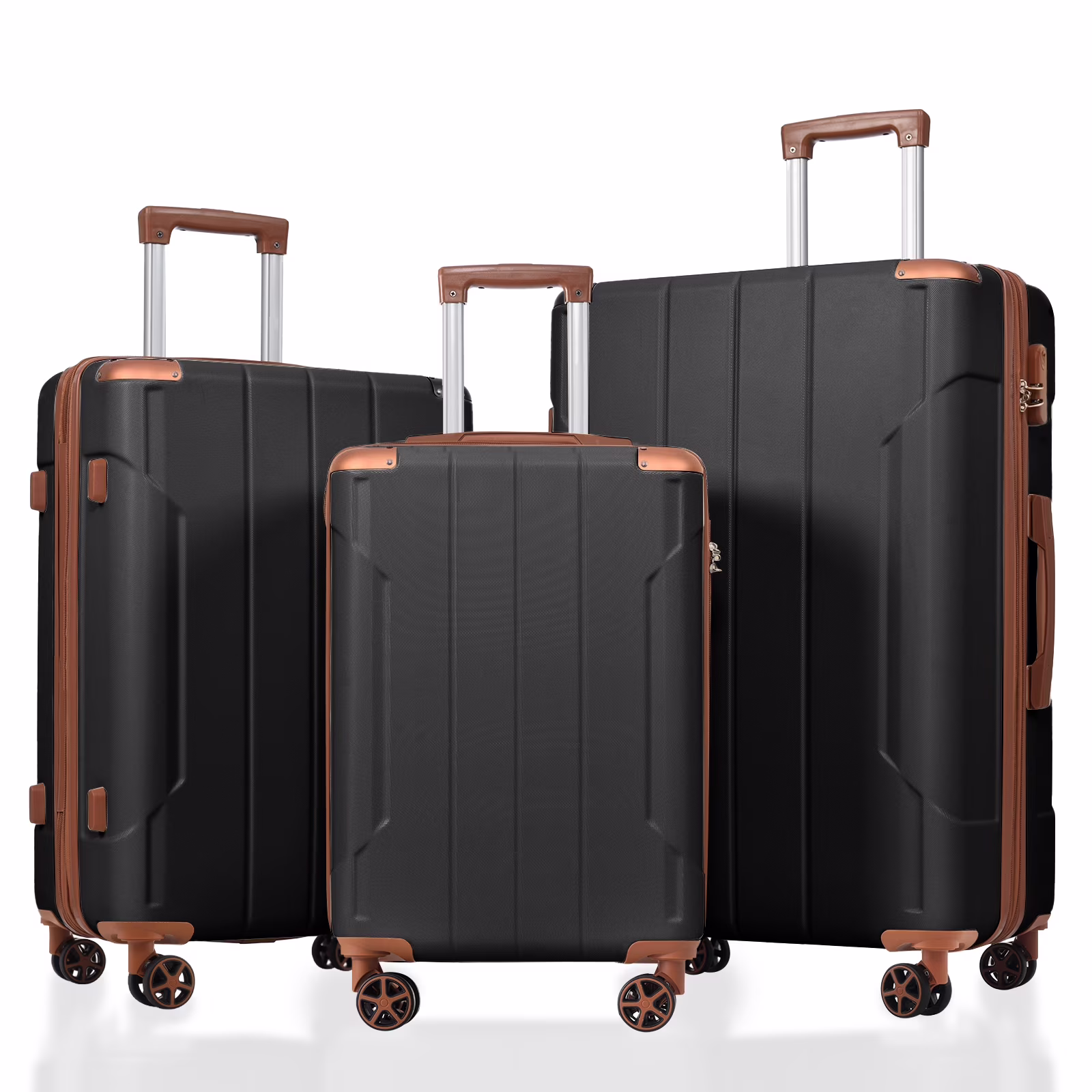 EUROCO 3 Piece Luggage Set, Expandable Hardshell Suitcase with TSA Lock and Double Spinner Wheels,ABS Lightweight Durable Travel luggage Set(20