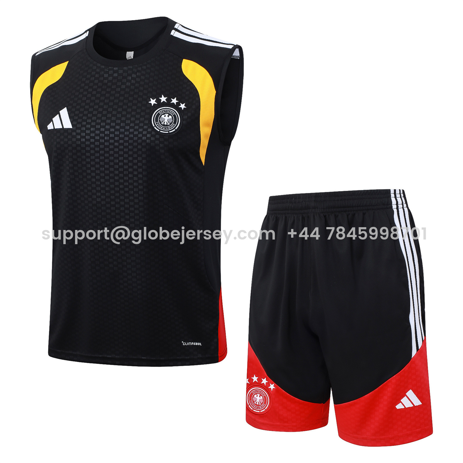 Germany 2026 Vest Training Set - Black Vest and Black Shorts