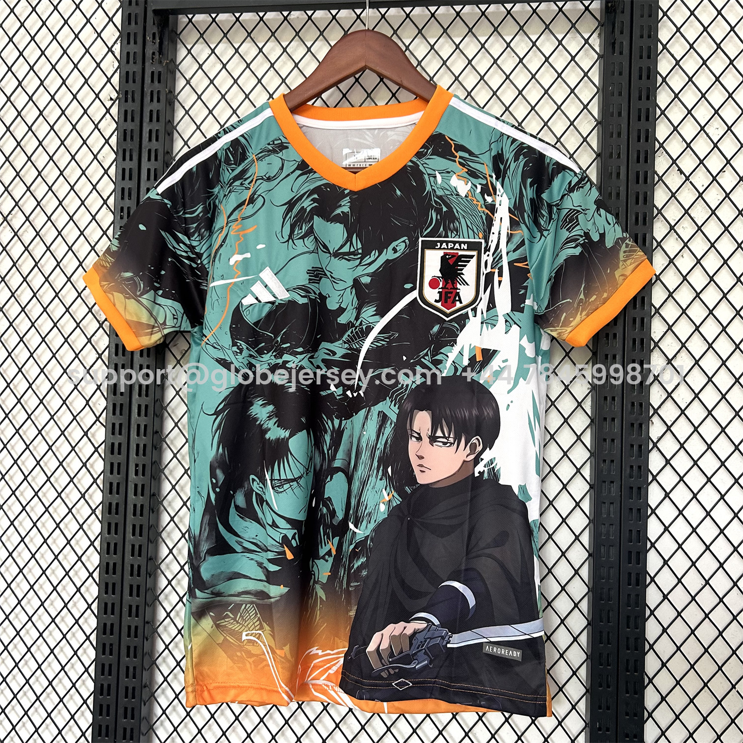 Japan 25-26 Levi Ackerman Green Special Jersey - Fans Version