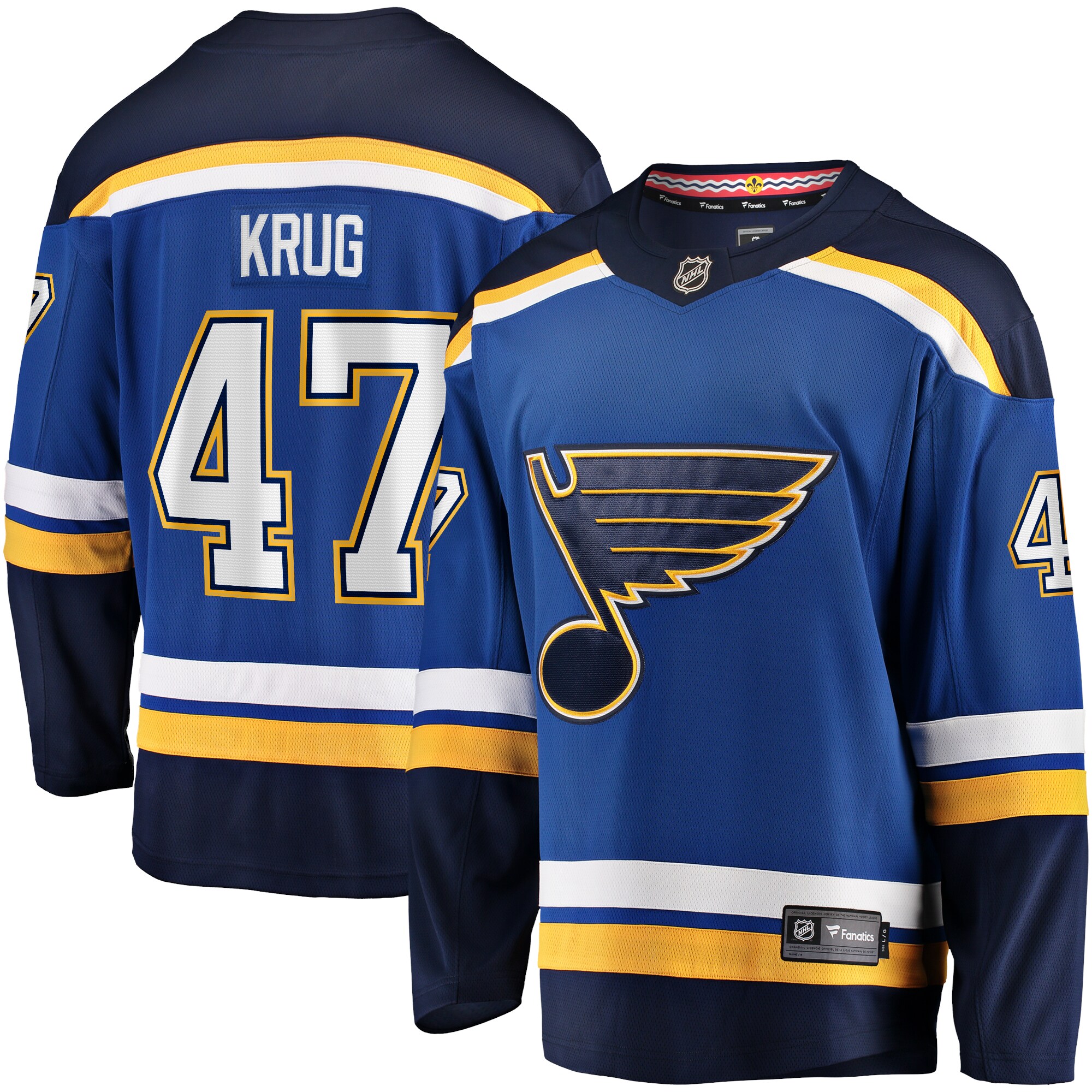 Torey Krug St. Louis Blues Fanatics Home Premier Breakaway   Jersey – Blue