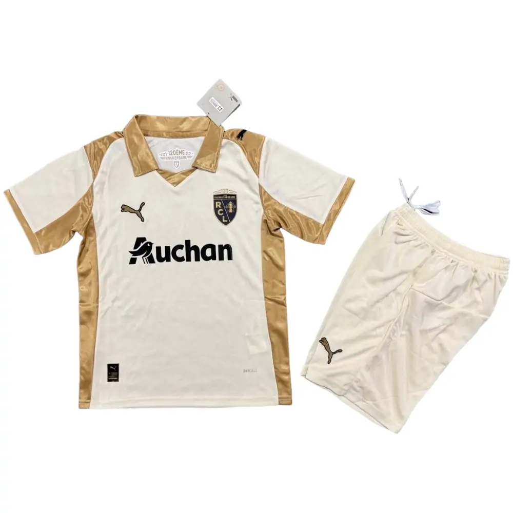 2025-26 RC Lens Second Away Kit - Short Sleeve Children's suit Fans Edition