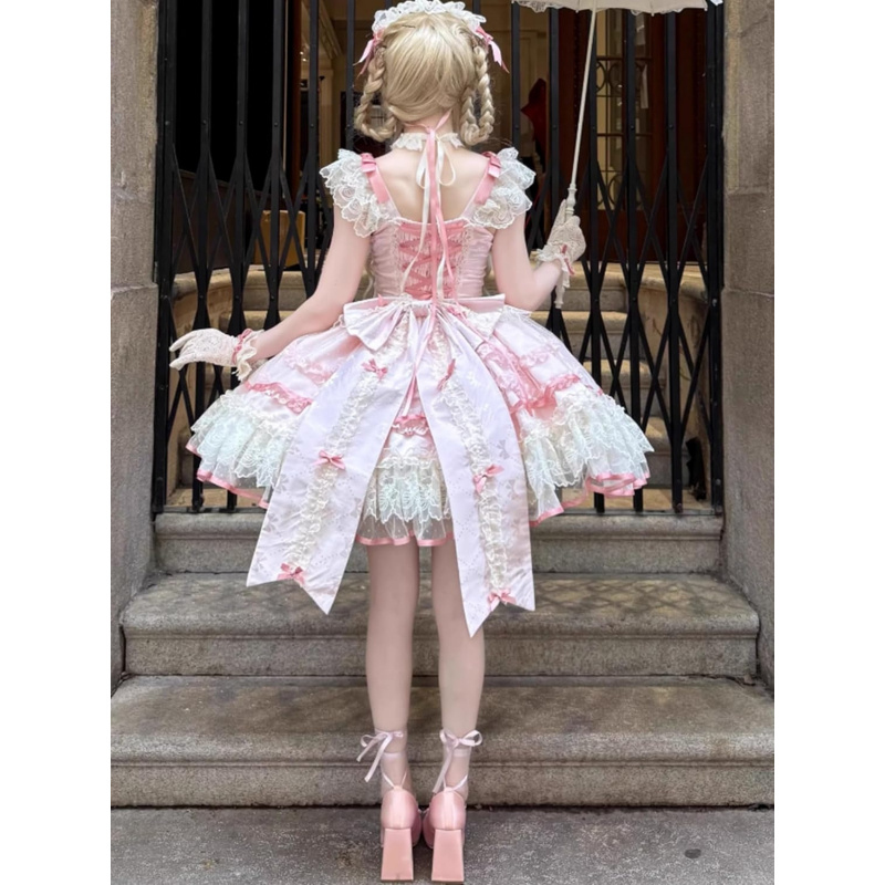 Teens Sleeveless Lolita Dress Japanese Style Sweet Bows