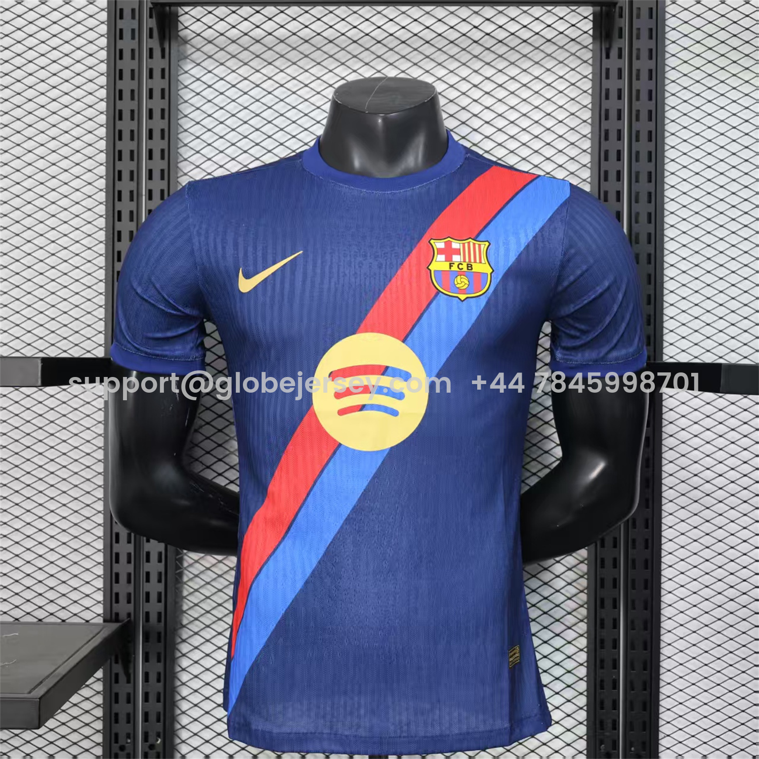 Barcelona 25-26 Red & Blue Guards Dark Blue Special Jersey - Player Version