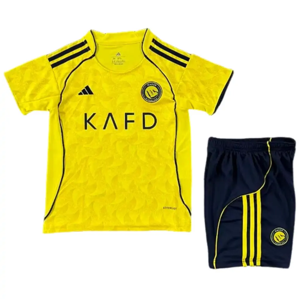 2025-26 Al-Nassr Home Jersey Children's Set - Fans Edition