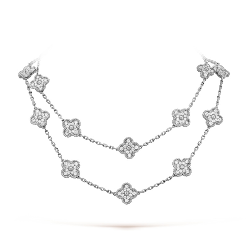 Vintage Alhambra long necklace, 20 motifs