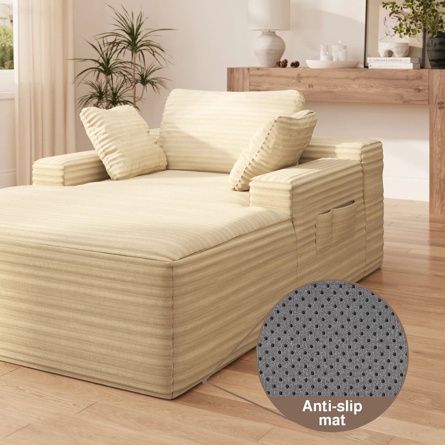 Lofka Oversized Chaise Lounge Indoor, 66