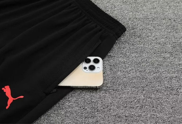 2023/2024 Manchester City Half Pull Training Wear Black Football Shirt