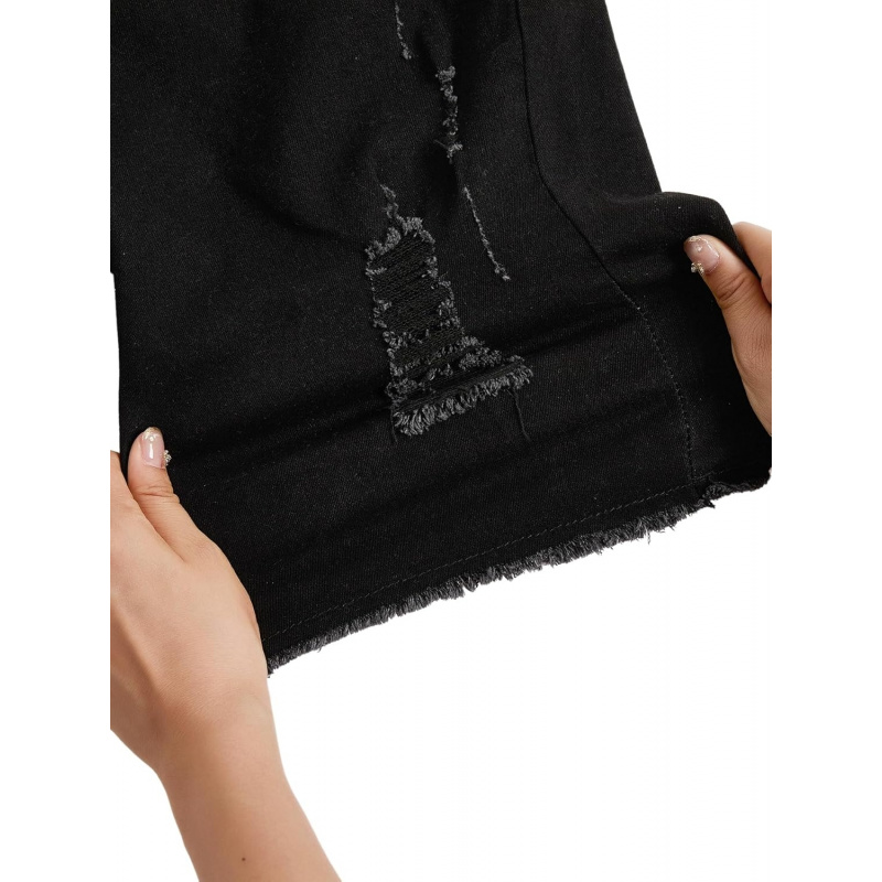 Men's Ripped Distressed Raw Trim