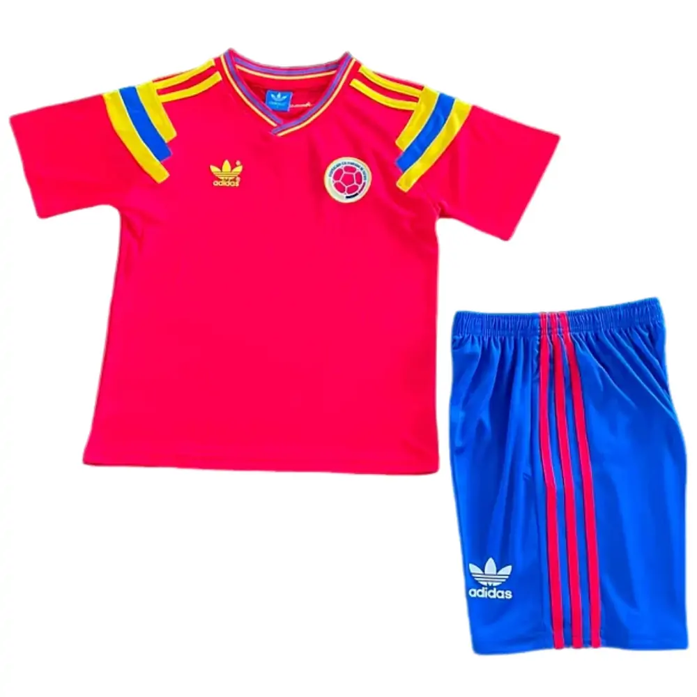 1990 Colombia Away Retro Children's Jersey Set - Fans Edition