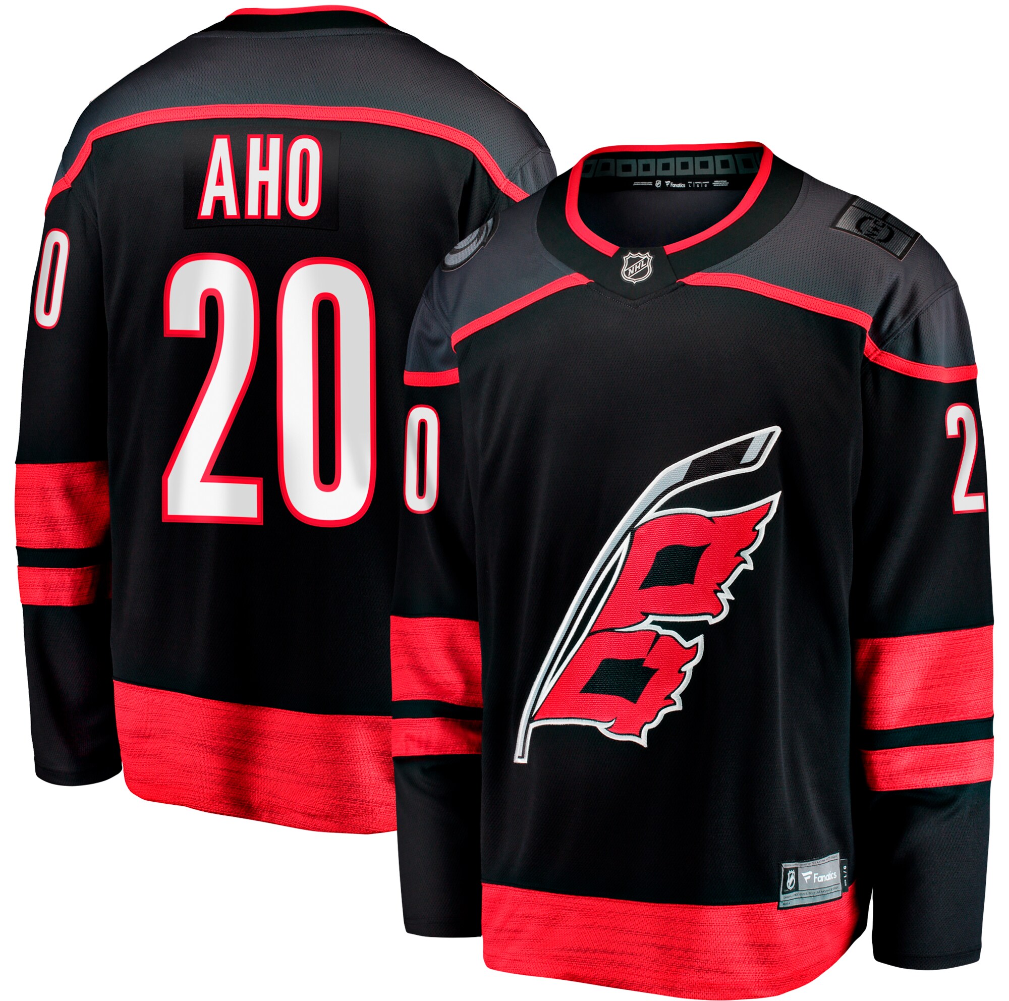 Sebastian Aho Carolina Hurricanes Fanatics Home Breakaway Jersey – Black