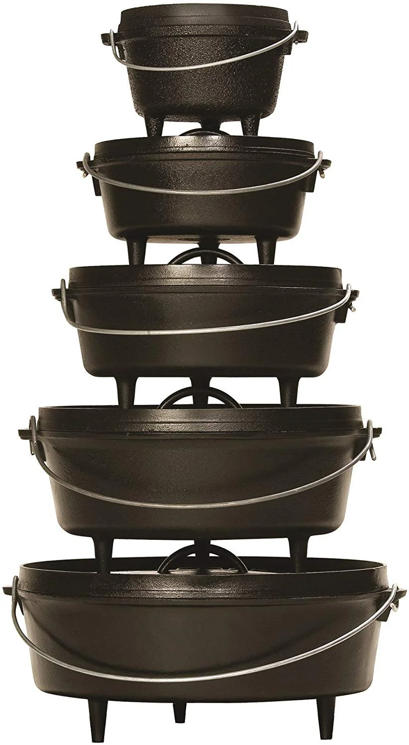 Lodge L10CO3 Cast Iron Camp Dutch Oven, 4-Quart