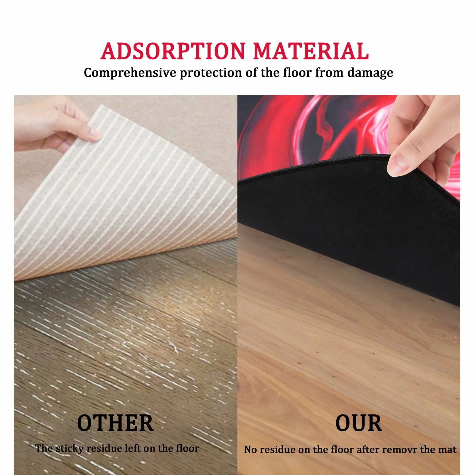 Premium Office Chair Mat for Carpeted Floor, 45x45, Heavy Duty, Easy Glide Gaming Chair Mats for Chairs, Good for Desks and Home, Protects Floors, High Impact Strength