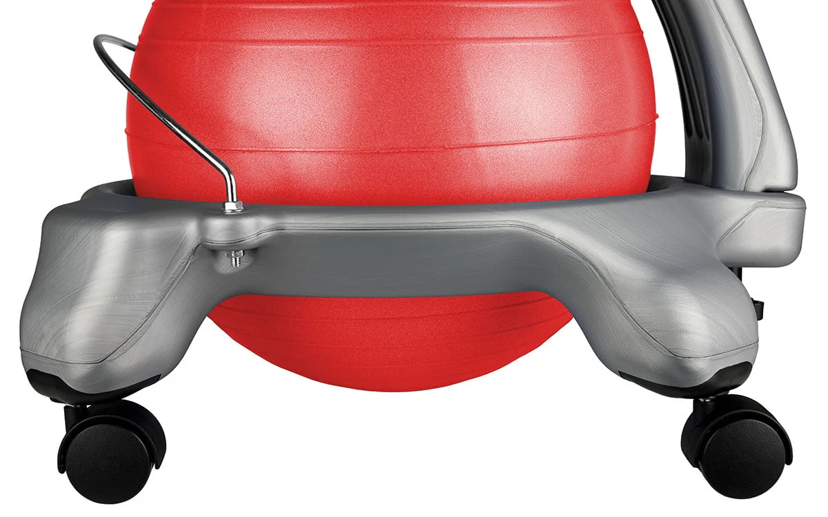 CanDo® Ball Chair - Plastic - Mobile - with Back - Child Size - with Red Ball