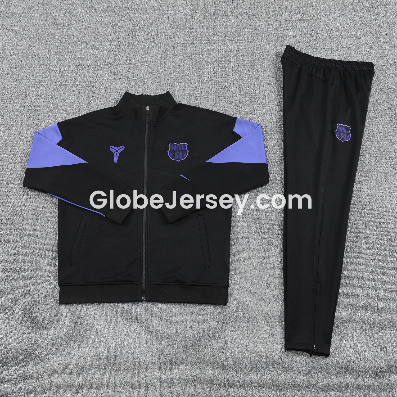 Barcelona 25-26 Jacket Training Tracksuit - Black Purple Jackets & Black Pants