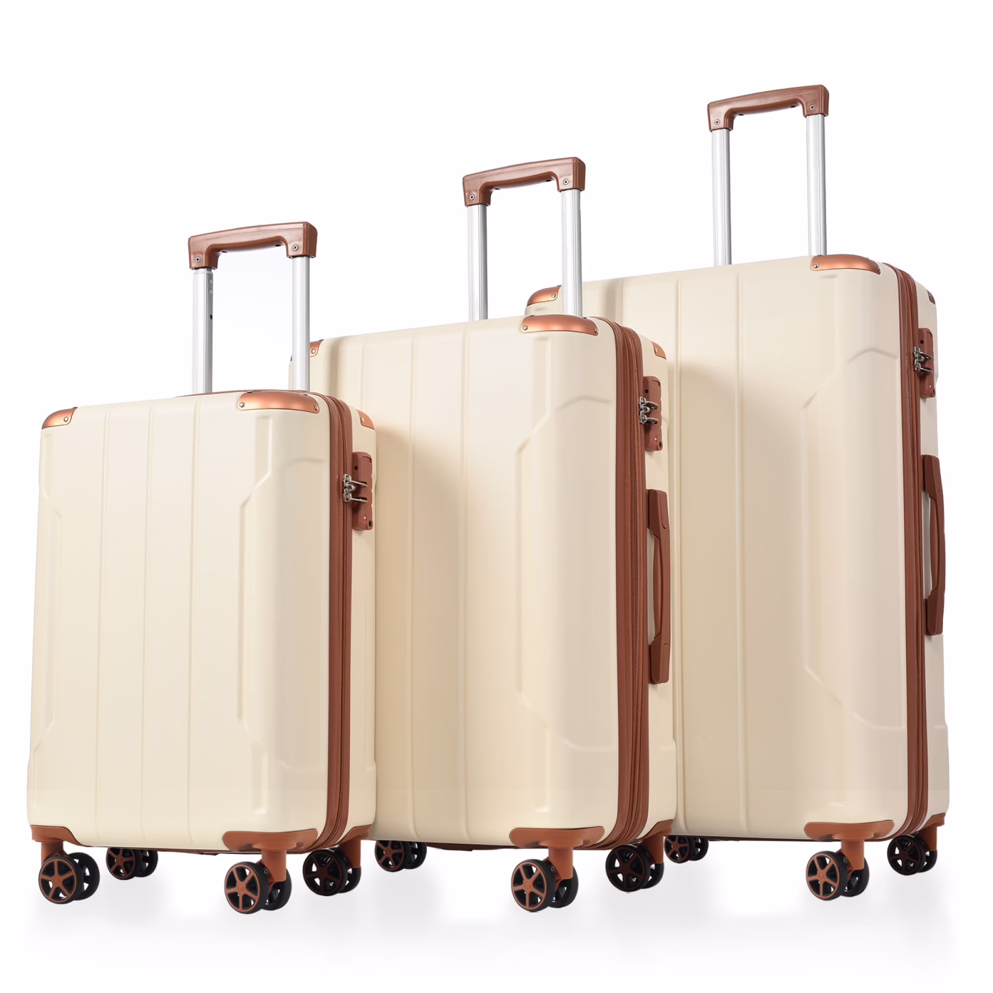 Luggage Sets 3 Piece, Expandable Hard shell ABS Suitcases with Double Spinner, Travel luggage Set